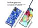 imoshion Design hoesje met koord Samsung Galaxy A71 - Cobalt Blue Flowers Connect