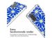 imoshion Design hoesje met koord Samsung Galaxy S20 - Cobalt Blue Flowers Connect