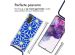 imoshion Design hoesje met koord Samsung Galaxy S20 - Cobalt Blue Flowers Connect