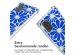 imoshion Design hoesje met koord Samsung Galaxy S20 Plus - Cobalt Blue Flowers Connect