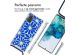 imoshion Design hoesje met koord Samsung Galaxy S20 Plus - Cobalt Blue Flowers Connect