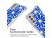 imoshion Design hoesje met koord Samsung Galaxy S21 - Cobalt Blue Flowers Connect