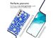 imoshion Design hoesje met koord Samsung Galaxy S22 - Cobalt Blue Flowers Connect