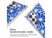 imoshion Design hoesje met koord Samsung Galaxy S23 Ultra - Cobalt Blue Flowers Connect