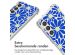 imoshion Design hoesje met koord Samsung Galaxy S23 - Cobalt Blue Flowers Connect