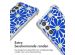 imoshion Design hoesje met koord Samsung Galaxy S23 FE - Cobalt Blue Flowers Connect