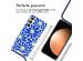 imoshion Design hoesje met koord Samsung Galaxy S23 FE - Cobalt Blue Flowers Connect