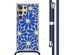 imoshion Design hoesje met koord Samsung Galaxy S24 Ultra - Cobalt Blue Flowers Connect