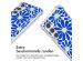 imoshion Design hoesje met koord Samsung Galaxy S24 Plus - Cobalt Blue Flowers Connect