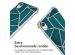 imoshion Design hoesje met koord iPhone Xr - Petrol Green Graphic