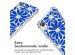 imoshion Design hoesje met koord iPhone Xr - Cobalt Blue Flowers Connect