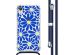 imoshion Design hoesje met koord iPhone Xr - Cobalt Blue Flowers Connect