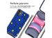 iMoshion Design hoesje met koord iPhone 11 - Cobalt Blue Flowers Connect