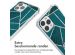 iMoshion Design hoesje met koord iPhone 12 (Pro) - Petrol Green Graphic
