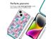 iMoshion Design hoesje met koord iPhone 14 - Jellyfish Watercolor