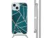 imoshion Design hoesje met koord iPhone 15 - Petrol Green Graphic