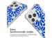 imoshion Design hoesje met koord iPhone 15 Pro Max - Cobalt Blue Flowers Connect