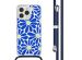 imoshion Design hoesje met koord iPhone 15 Pro Max - Cobalt Blue Flowers Connect