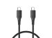 imoshion Braided USB-C naar USB-C kabel - 1 meter - Zwart