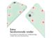 imoshion Siliconen design hoesje met koord iPhone SE (2022 / 2020) / 8 / 7 - Green Flower Distance