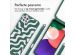 imoshion Siliconen design hoesje met koord Samsung Galaxy A22 (5G) - Petrol Green Groovy