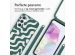 imoshion Siliconen design hoesje met koord Samsung Galaxy A35 - Petrol Green Groovy