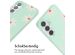 imoshion Siliconen design hoesje met koord Samsung Galaxy A35 - Green Flower Distance