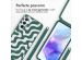 imoshion Siliconen design hoesje met koord Samsung Galaxy A55 - Petrol Green Groovy