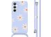 imoshion Siliconen design hoesje met koord Samsung Galaxy A55 - Lila Flower Distance