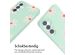 imoshion Siliconen design hoesje met koord Samsung Galaxy A55 - Green Flower Distance