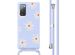 imoshion Siliconen design hoesje met koord Samsung Galaxy S20 FE - Lila Flower Distance