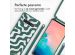 imoshion Siliconen design hoesje met koord Samsung Galaxy S10 - Petrol Green Groovy