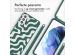 imoshion Siliconen design hoesje met koord Samsung Galaxy S21 - Petrol Green Groovy