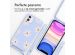 imoshion Siliconen design hoesje met koord iPhone 11 - Lila Flower Distance