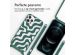 imoshion Siliconen design hoesje met koord iPhone 12 (Pro) - Petrol Green Groovy