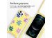 imoshion Siliconen design hoesje met koord iPhone 12 (Pro) - Yellow Flower Distance