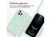 imoshion Siliconen design hoesje met koord iPhone 12 (Pro) - Green Flower Distance