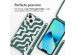 imoshion Siliconen design hoesje met koord iPhone 13 - Petrol Green Groovy