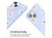 imoshion Siliconen design hoesje met koord iPhone 13 - Lila Flower Distance