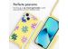 imoshion Siliconen design hoesje met koord iPhone 13 - Yellow Flower Distance