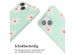 imoshion Siliconen design hoesje met koord iPhone 13 - Green Flower Distance