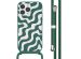 imoshion Siliconen design hoesje met koord iPhone 13 Pro Max - Petrol Green Groovy