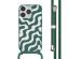 imoshion Siliconen design hoesje met koord iPhone 14 Pro - Petrol Green Groovy