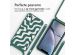 imoshion Siliconen design hoesje met koord iPhone Xr - Petrol Green Groovy