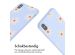 imoshion Siliconen design hoesje met koord iPhone X / Xs - Lila Flower Distance