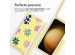 imoshion Siliconen design hoesje met koord Samsung Galaxy S23 - Yellow Flower Distance