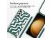 imoshion Siliconen design hoesje met koord Samsung Galaxy S23 Plus - Petrol Green Groovy