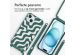 imoshion Siliconen design hoesje met koord iPhone 15 - Petrol Green Groovy