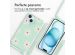 imoshion Siliconen design hoesje met koord iPhone 15 - Green Flower Distance