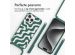 imoshion Siliconen design hoesje met koord iPhone 15 Pro - Petrol Green Groovy